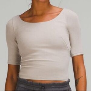 Lululemon grey micro modal scoop neck top